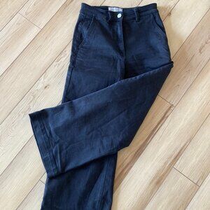 Everlane High Rise Wide Leg Ankle Jeans; Color: Black; Size: 0